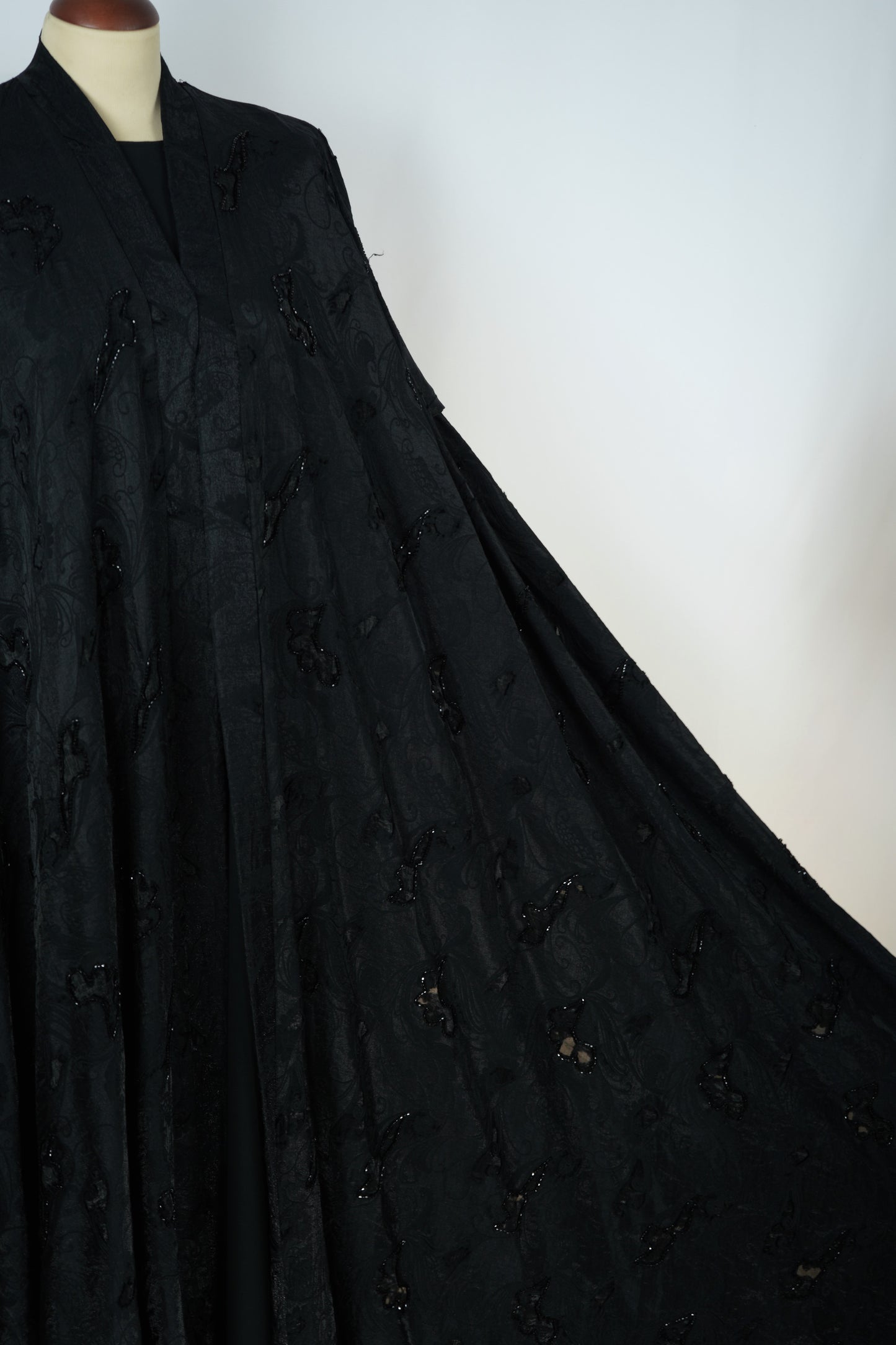 Abaya Shak Jaqard Black Model 2026-A0023