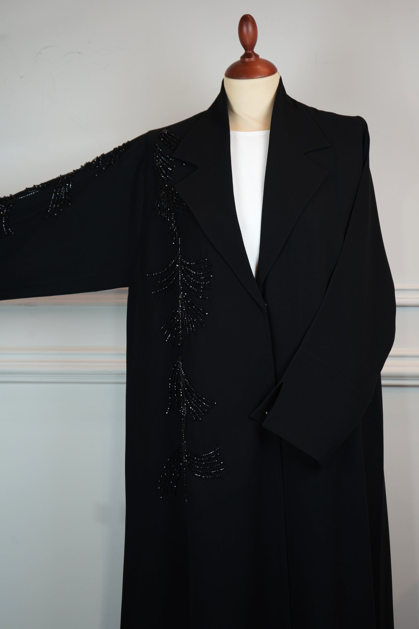 عباية بليزر شاك أسود موديل 2026-A0021