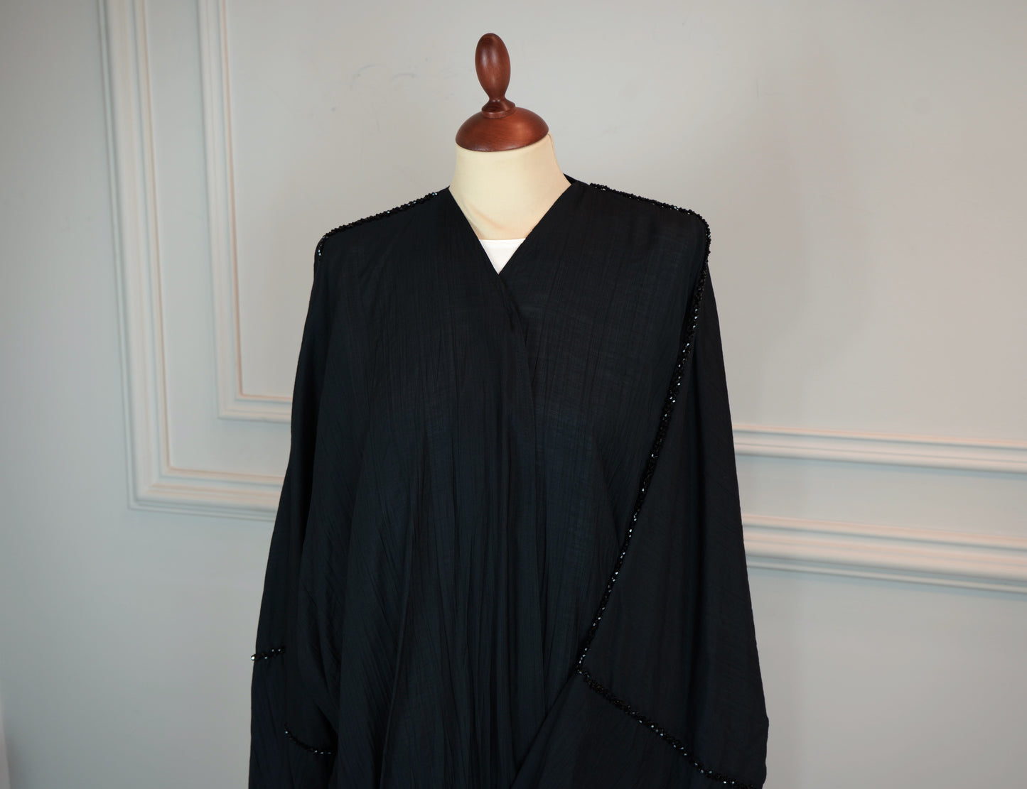 half Organza Shak Abaya Model 2026-A0038