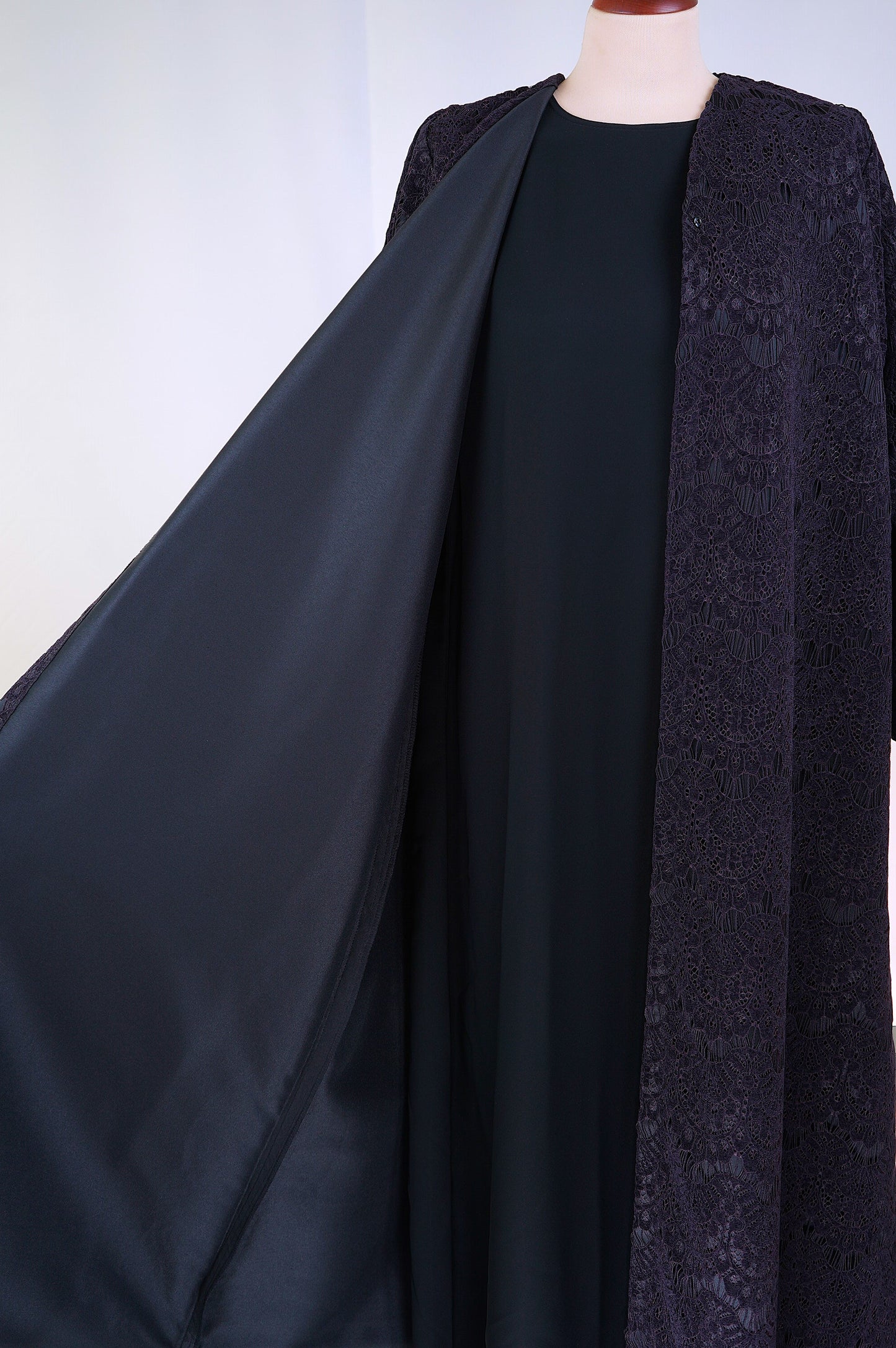 DANTELA Dark Purple Abaya Model 2026-A0075