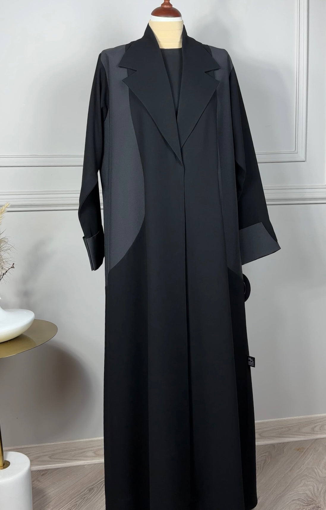 Blazer Style Abaya Black M4032