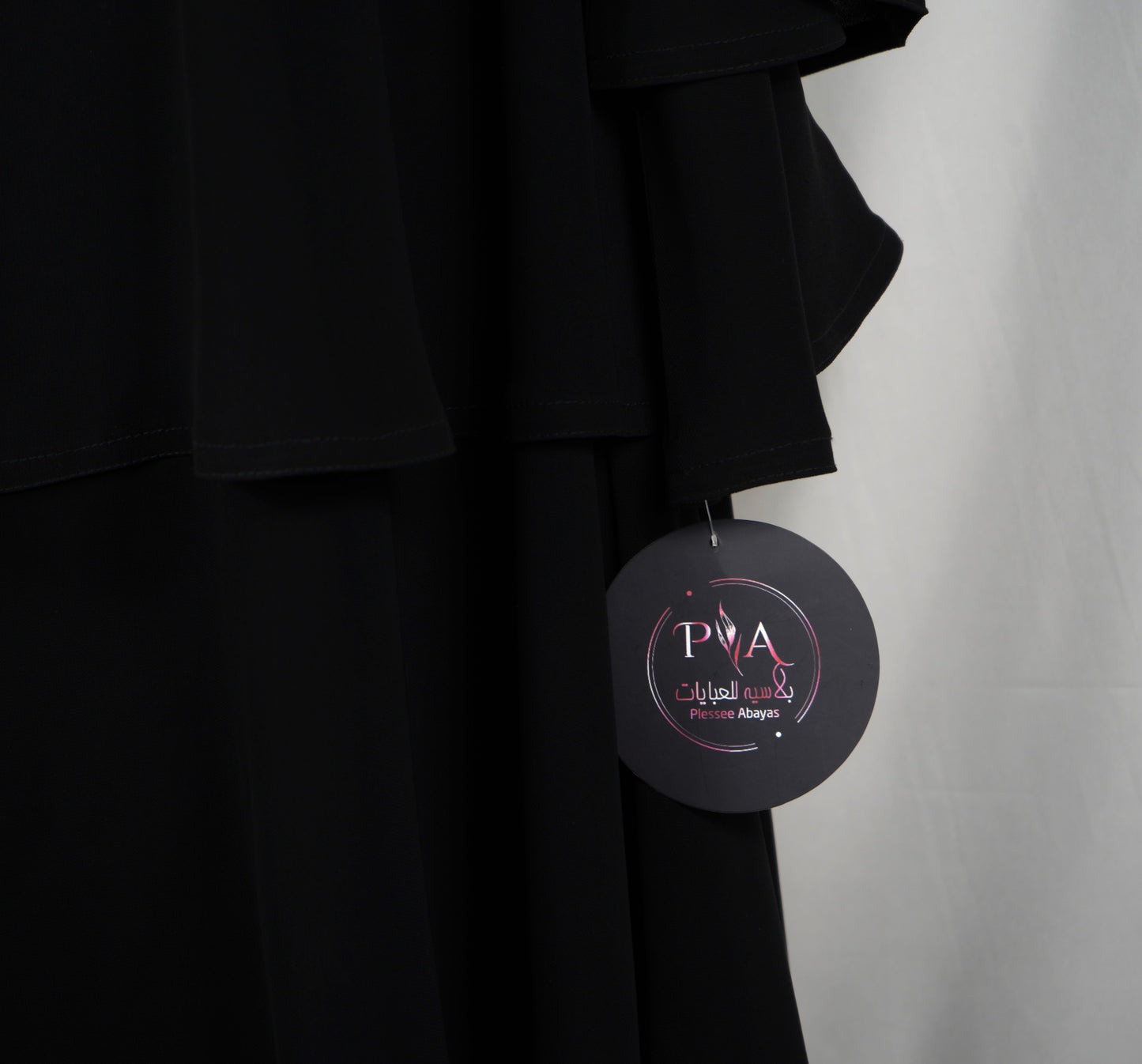 3-Layers  Premium Black Abaya