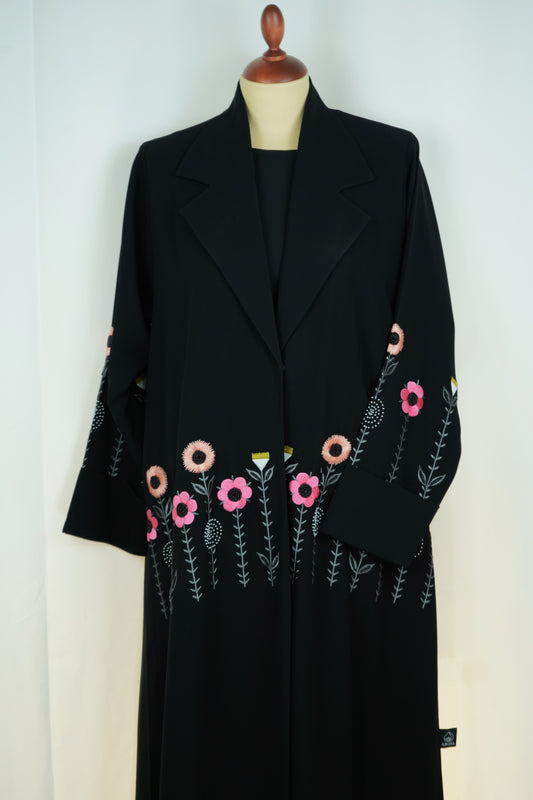 Night Rose Abaya Coba Blezer 2025-A008