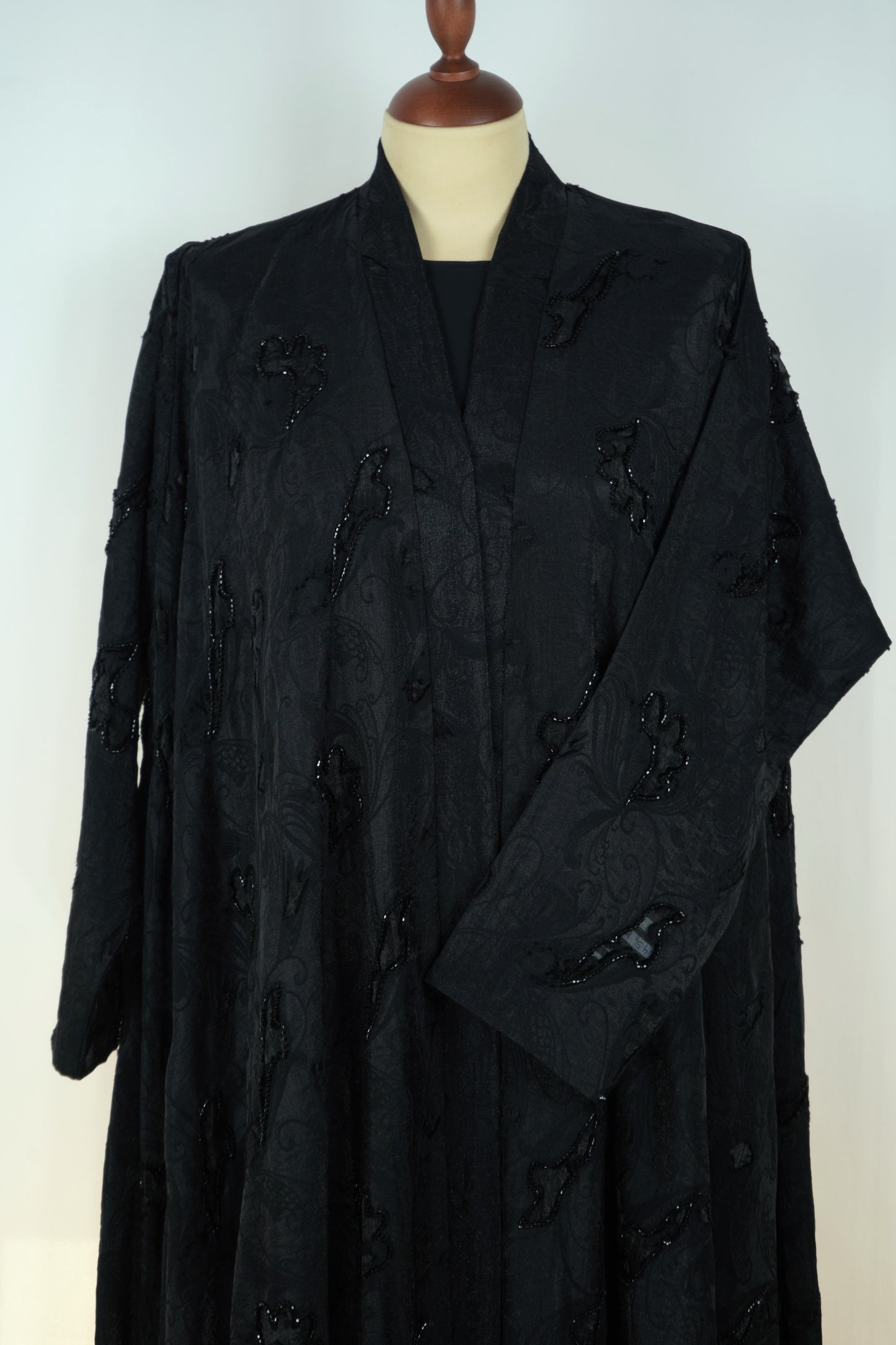 Abaya Shak Jaqard Black Model 2026-A0023