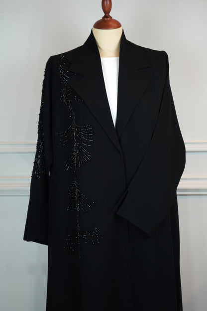 عباية بليزر شاك أسود موديل 2026-A0021