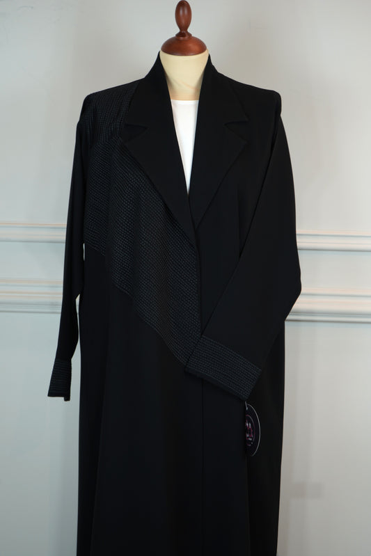 Abaya Tatreez Luxe Black Model 2026-A0030