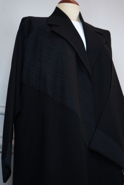 Abaya Tatreez Luxe Black Model 2026-A0030
