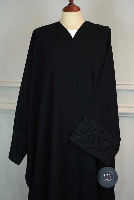 Abaya Naqsh Black Model 2026-A0032