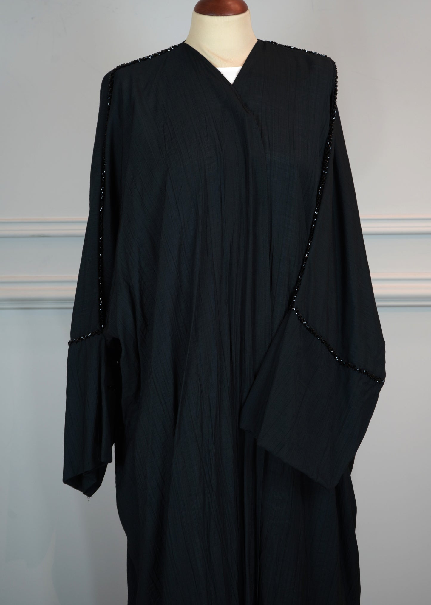 half Organza Shak Abaya Model 2026-A0038
