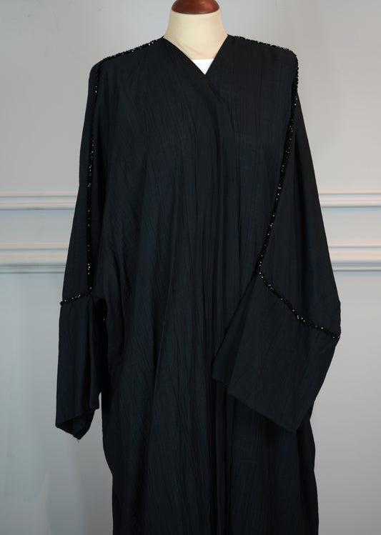 half Organza Shak Abaya Model 2026-A0038