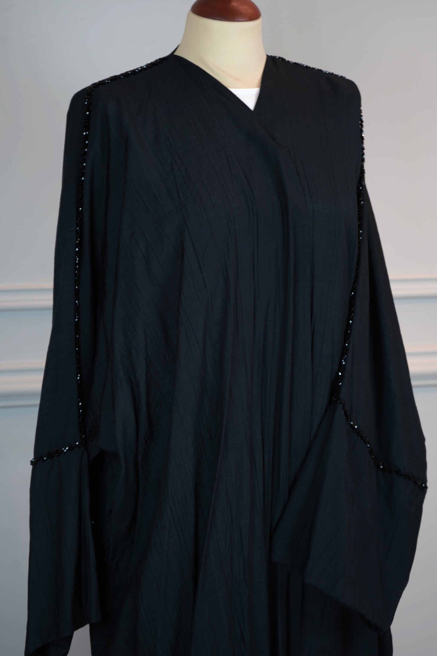 half Organza Shak Abaya Model 2026-A0038