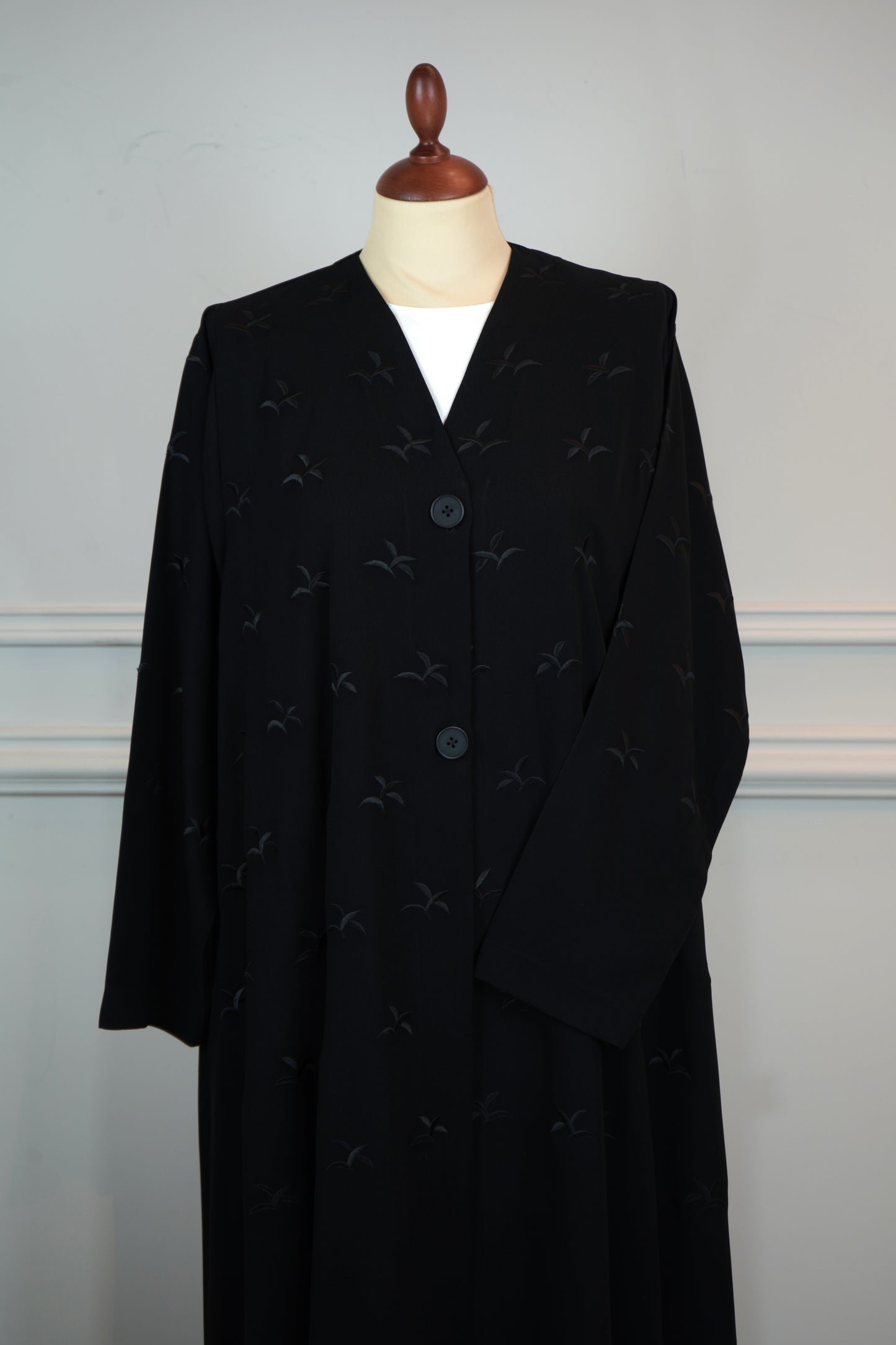 Full Tatreez Black Abaya Model 2026-A0039