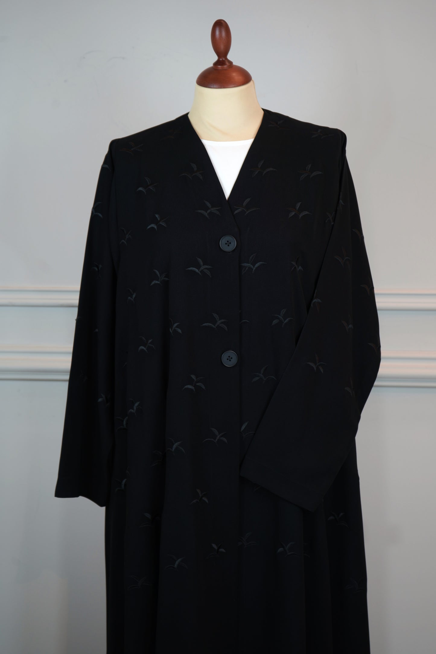 Full Tatreez Black Abaya Model 2026-A0039