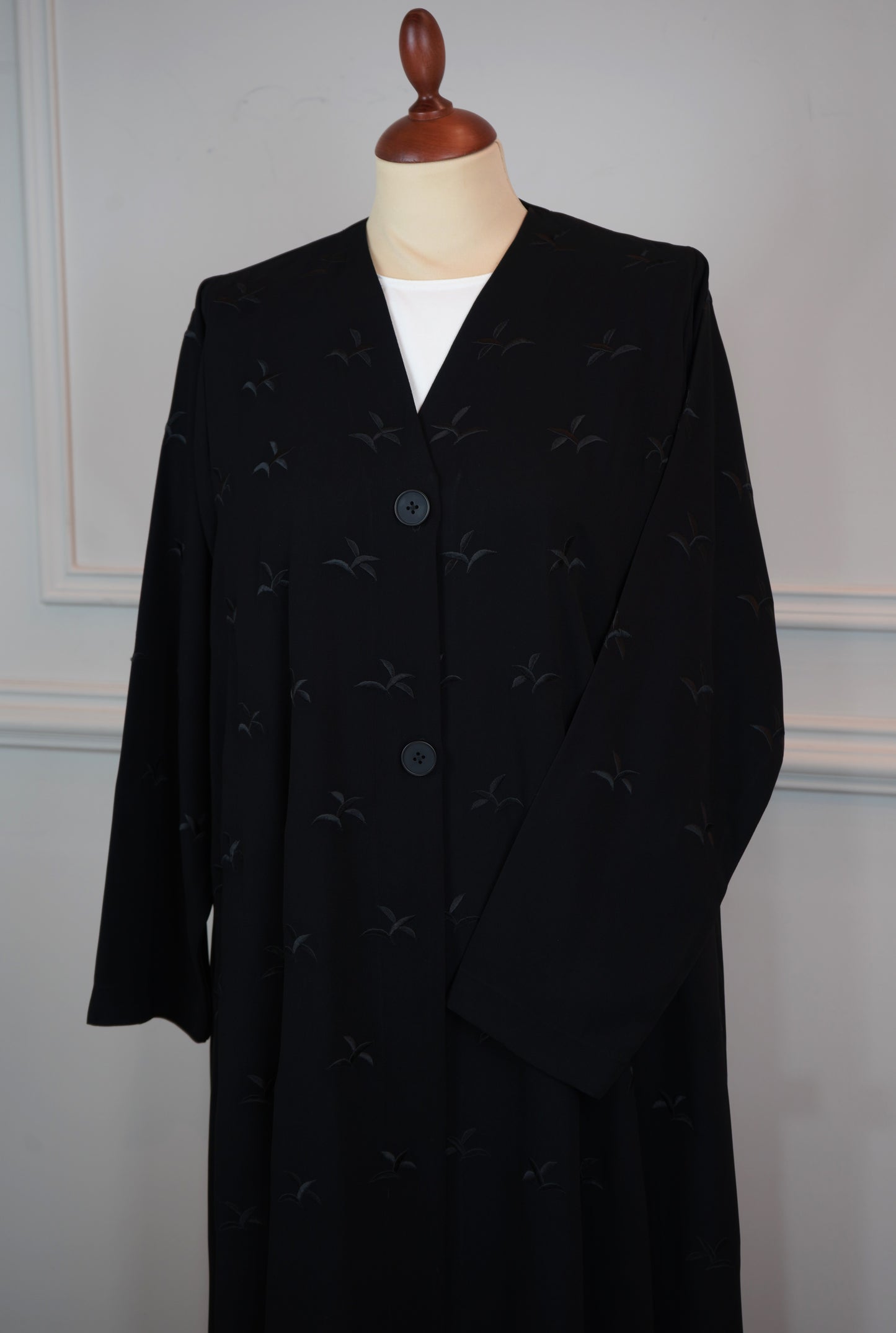 Full Tatreez Black Abaya Model 2026-A0039