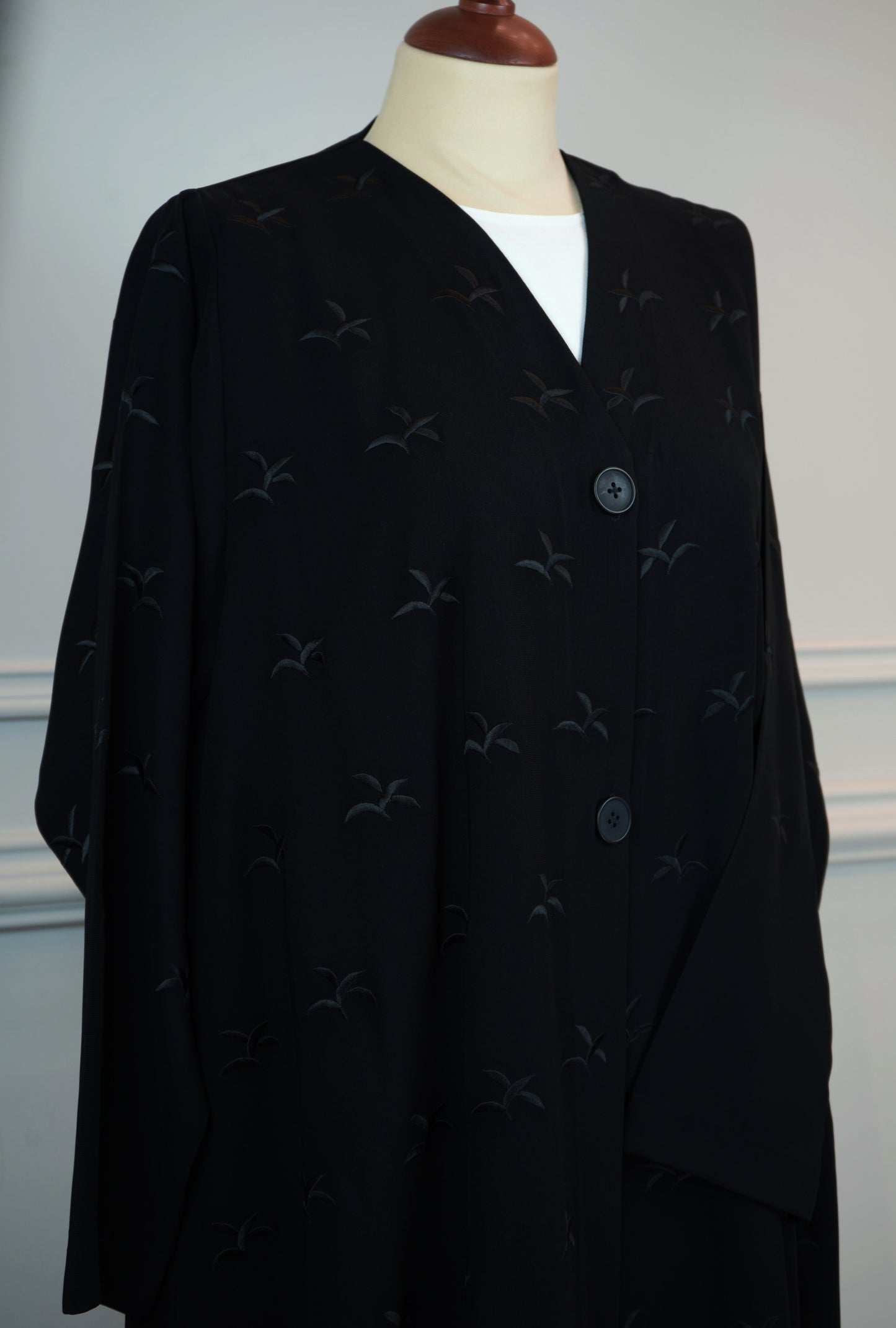 Full Tatreez Black Abaya Model 2026-A0039