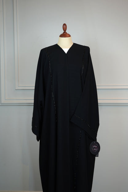 LOOK Abaya Linen Black Shak Model 2026-A0044