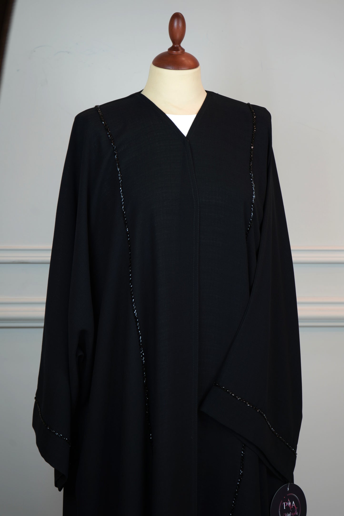LOOK Abaya Linen Black Shak Model 2026-A0044