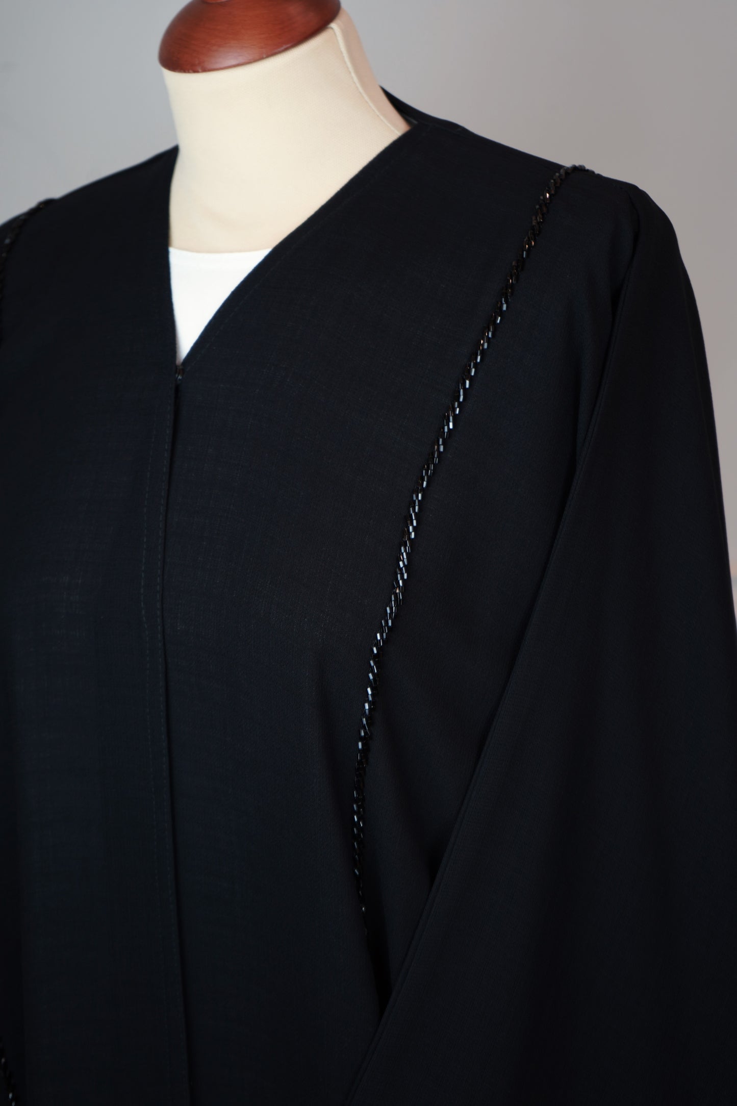 LOOK Abaya Linen Black Shak Model 2026-A0044