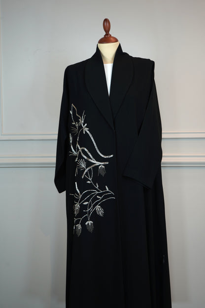 SILVER Shak Blazer Abaya Model 2026-A0046