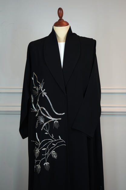 SILVER Shak Blazer Abaya Model 2026-A0046