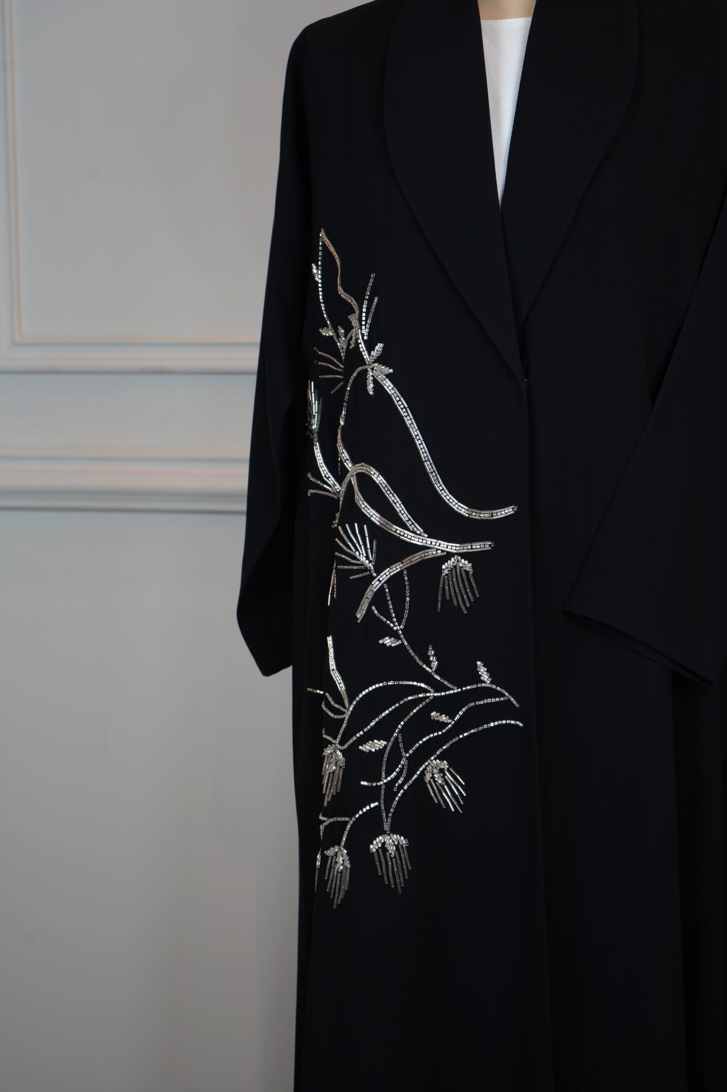 SILVER Shak Blazer Abaya Model 2026-A0046