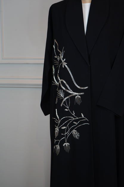 SILVER Shak Blazer Abaya Model 2026-A0046