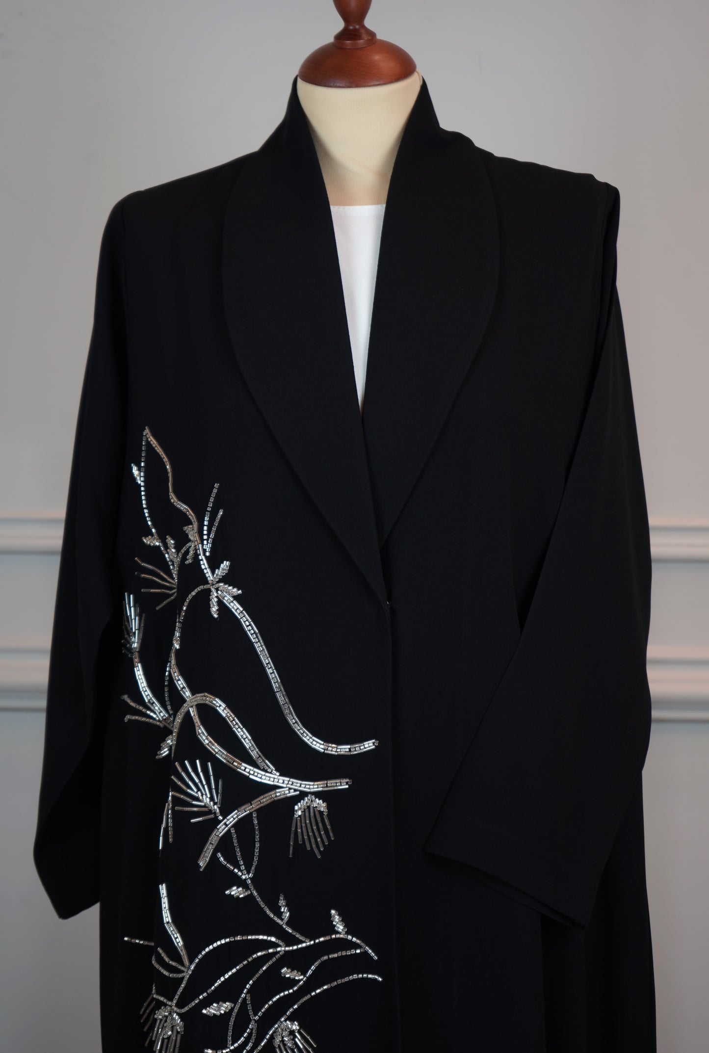 SILVER Shak Blazer Abaya Model 2026-A0046