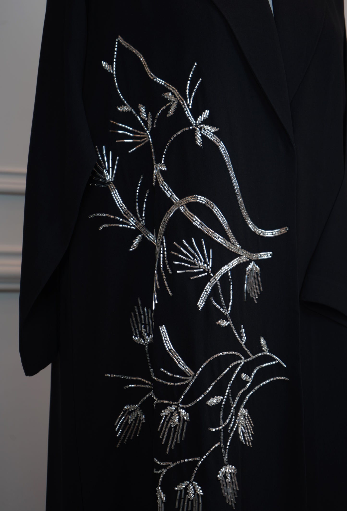 SILVER Shak Blazer Abaya Model 2026-A0046