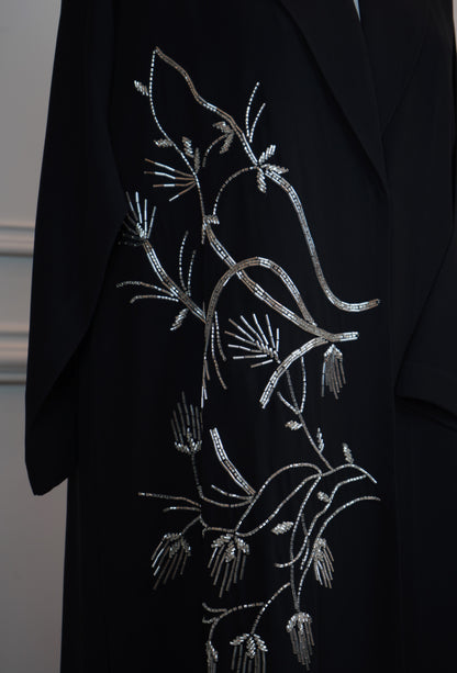 SILVER Shak Blazer Abaya Model 2026-A0046