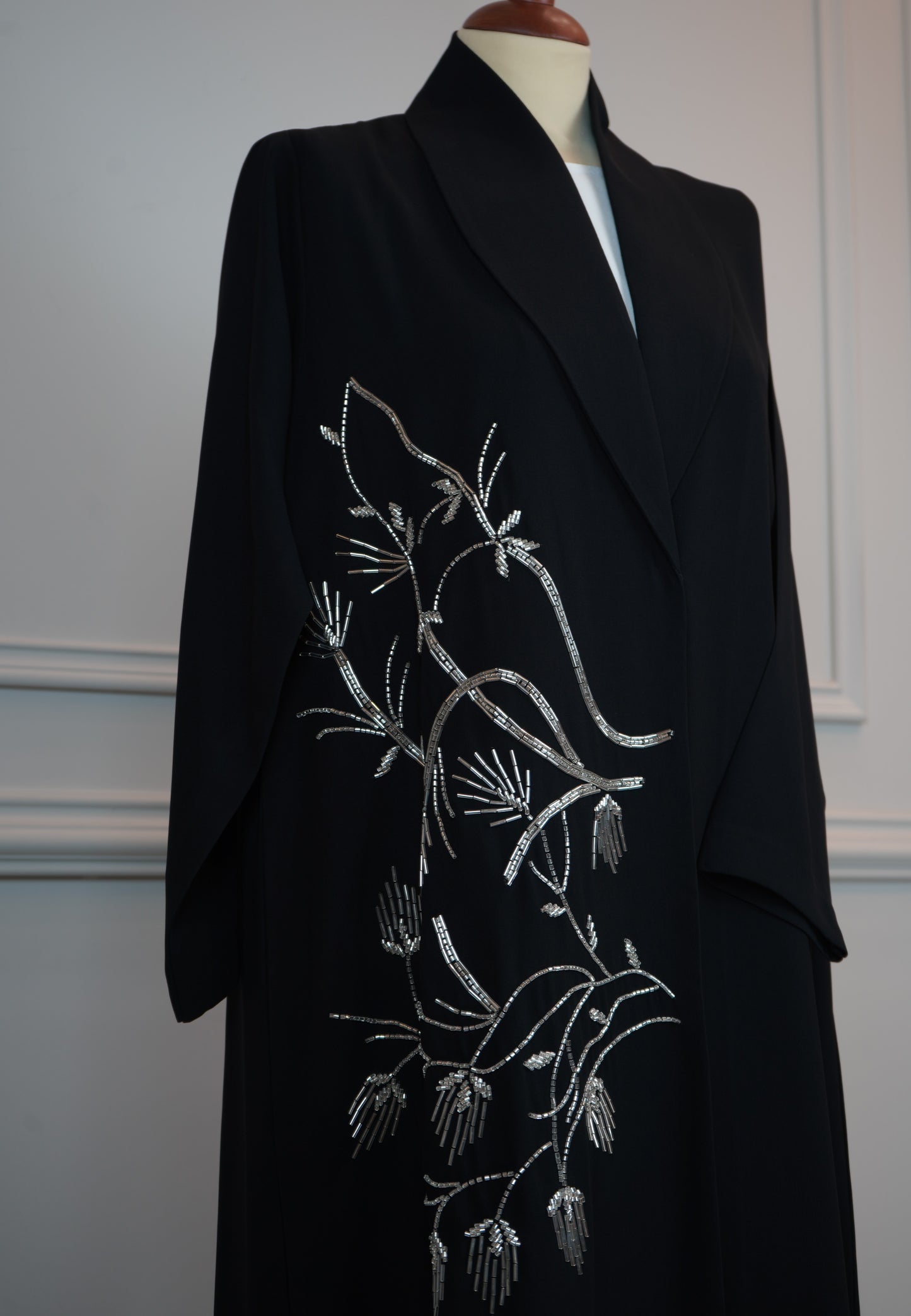 SILVER Shak Blazer Abaya Model 2026-A0046