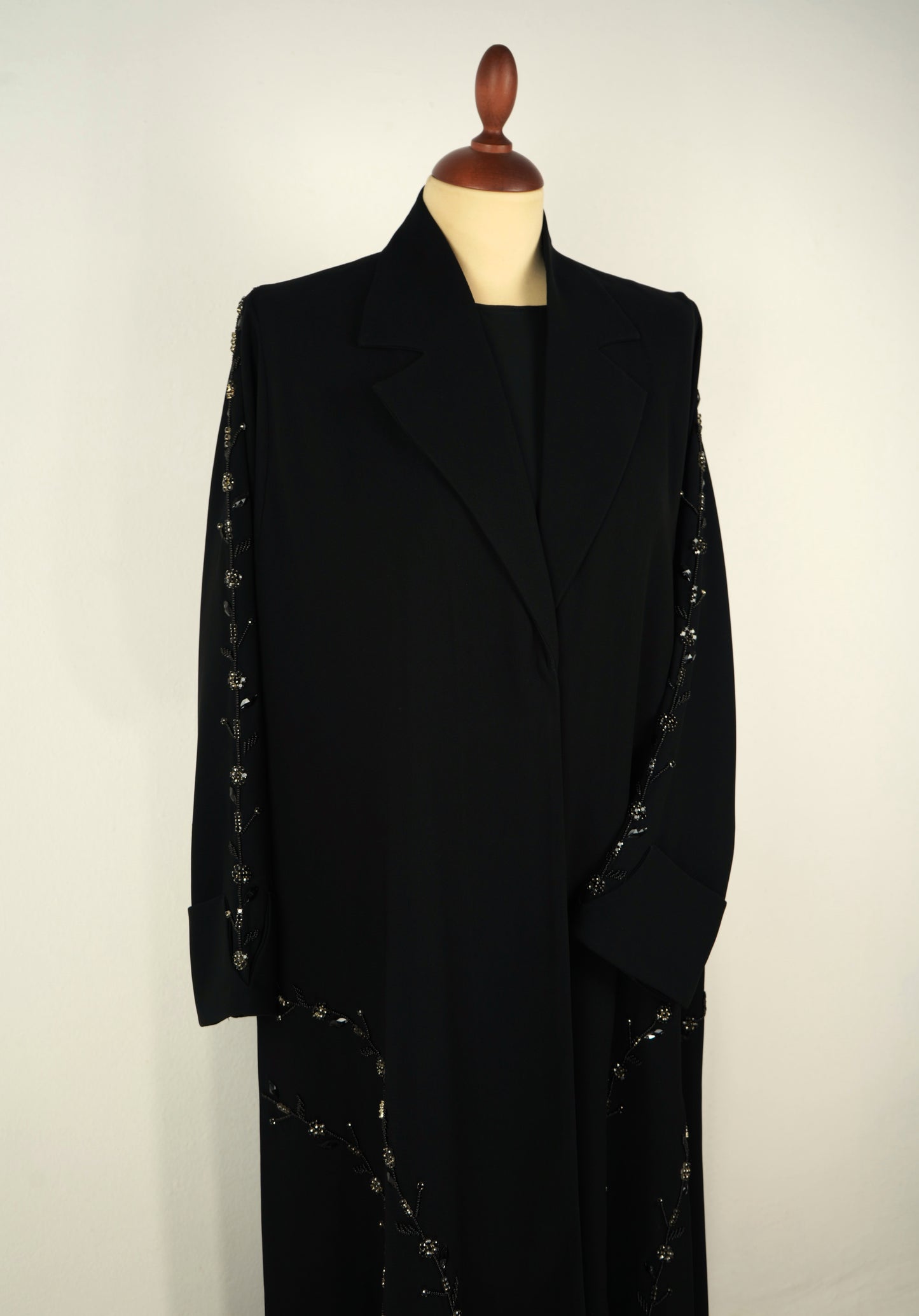 Black blazer Premium Black Coba Fabric Crystal Embroidery 
