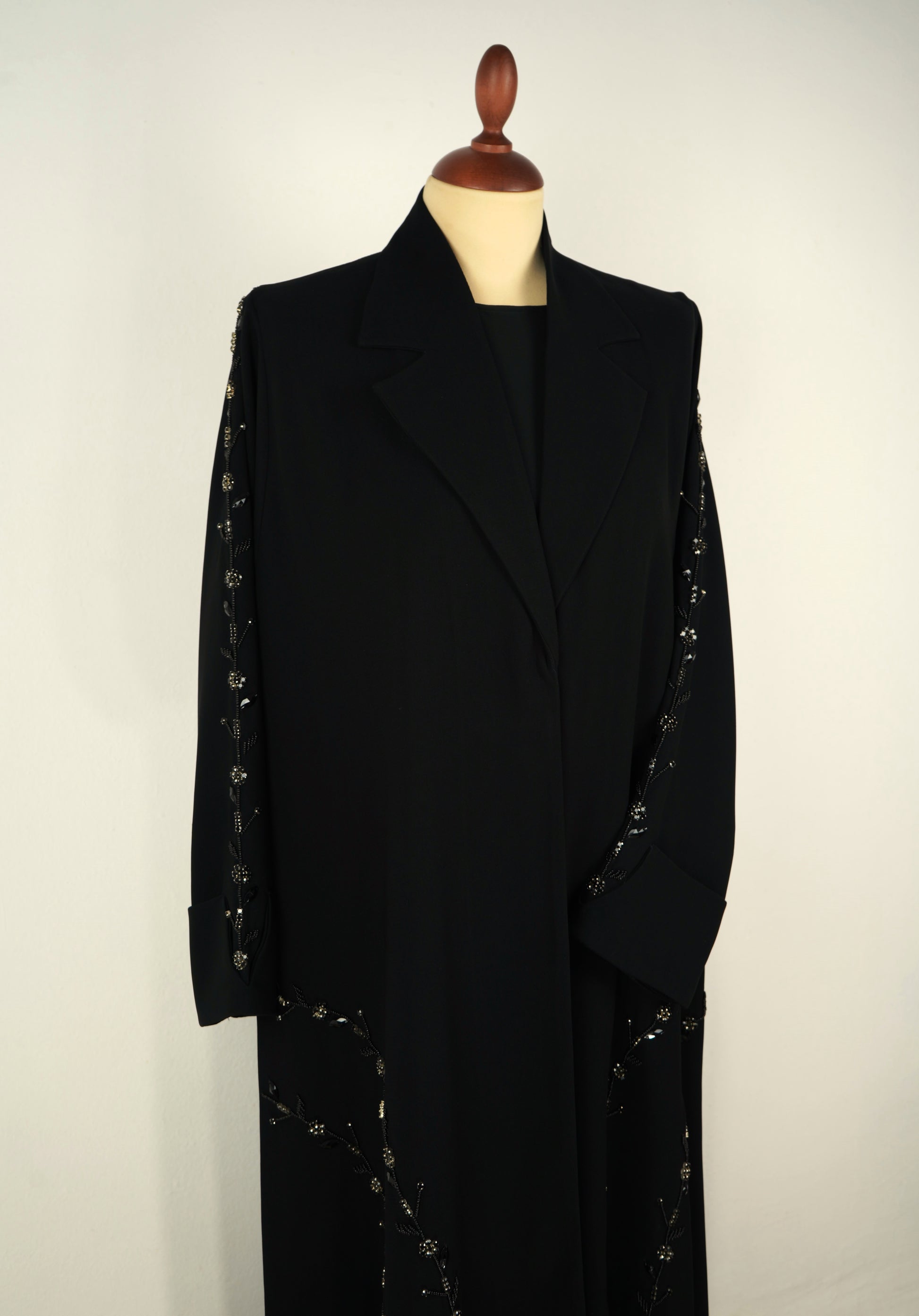Black blazer Premium Black Coba Fabric Crystal Embroidery 