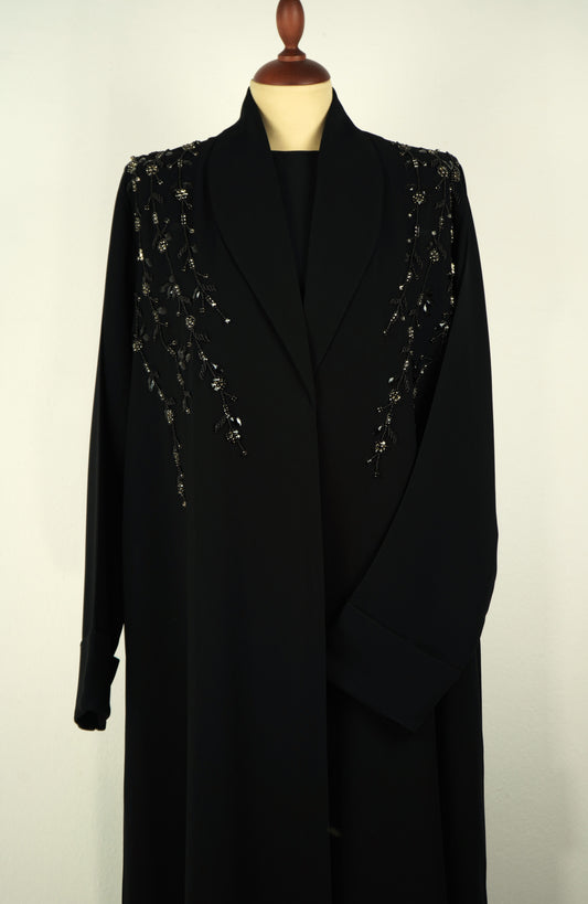 Crystal Vines Blazer Abaya Model 2026-A0053