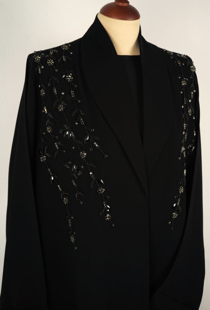 Crystal Vines Blazer Abaya Model 2026-A0053