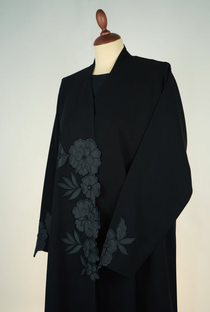 Crystal Flower Abaya Model 2026-A0063
