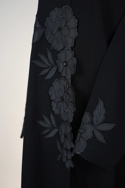 Crystal Flower Abaya Model 2026-A0063