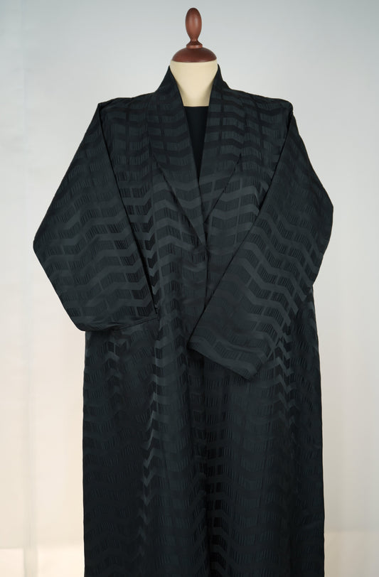 Silk Jacquard Blazer Abaya new Model 2026-A0068