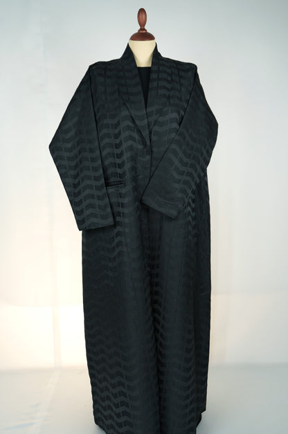 Silk Jacquard Blazer Abaya new Model 2026-A0068
