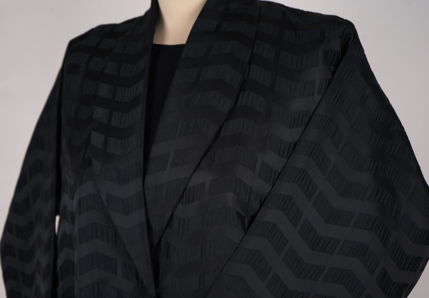 Silk Jacquard Blazer Abaya new Model 2026-A0068
