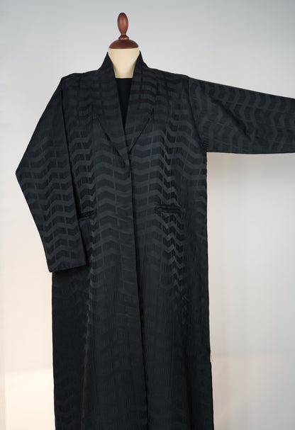 Silk Jacquard Blazer Abaya new Model 2026-A0068