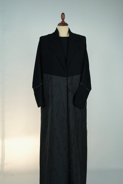 Contrasté Jacquard Coba Abaya Model 2026-A0070