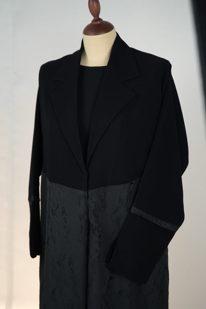 Contrasté Jacquard Coba Abaya Model 2026-A0070
