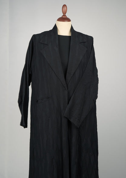 patterned Cotton Blazer Abaya Model 2026-A0073