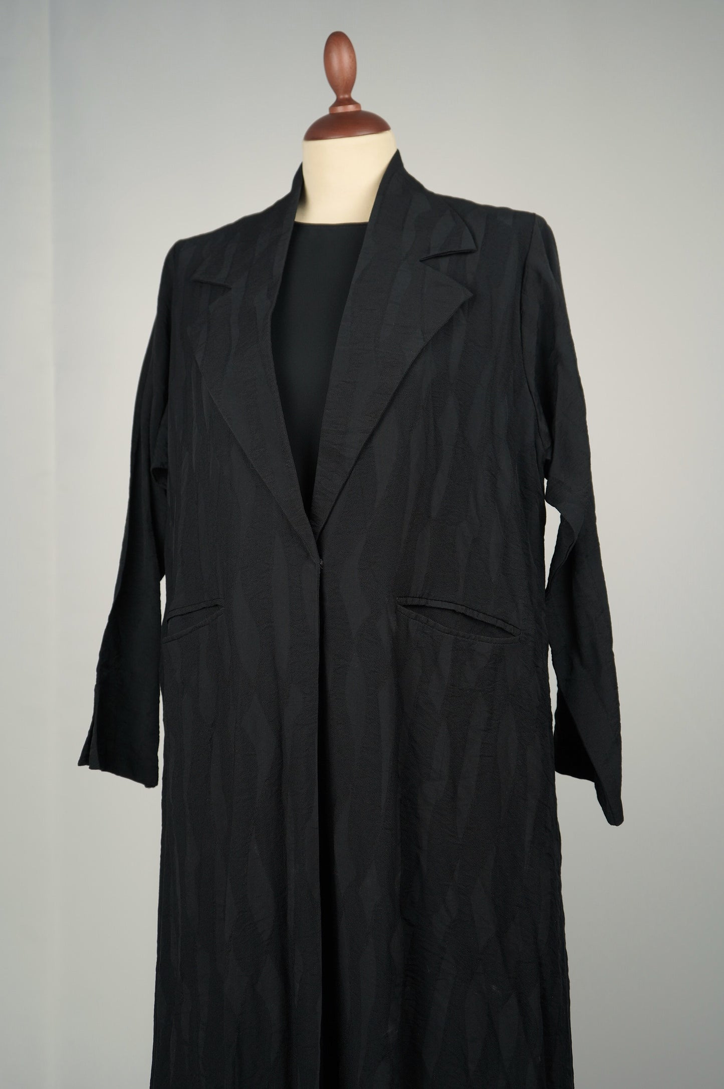 patterned Cotton Blazer Abaya Model 2026-A0073