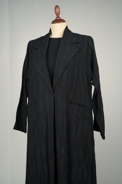 patterned Cotton Blazer Abaya Model 2026-A0073