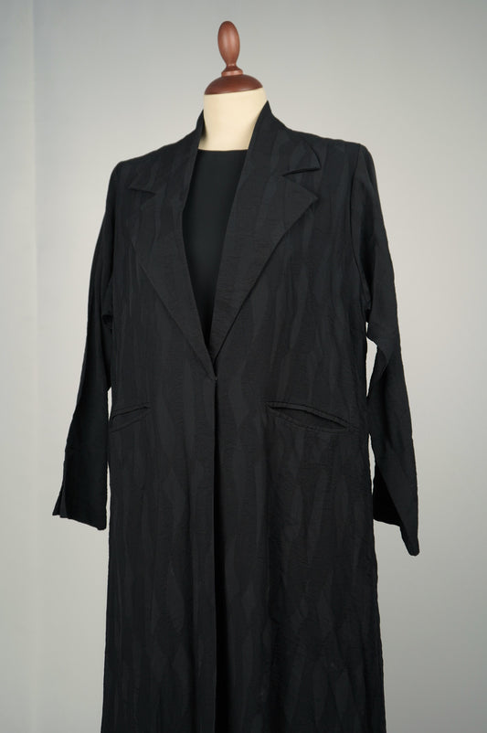 patterned Cotton Blazer Abaya Model 2026-A0073