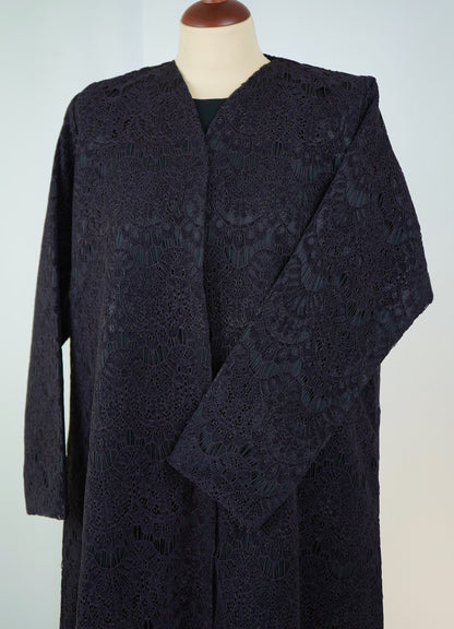 DANTELA Dark Purple Abaya Model 2026-A0075