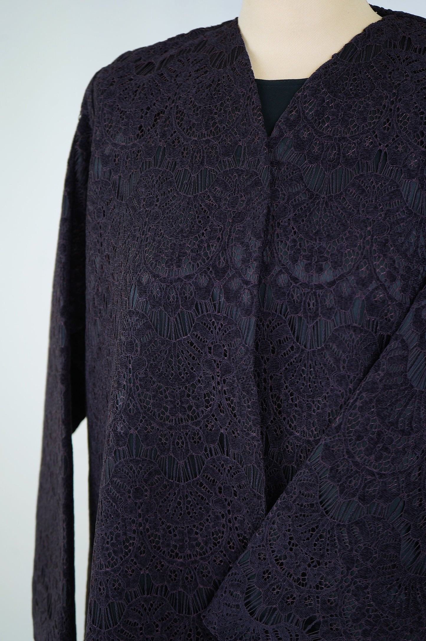 DANTELA Dark Purple Abaya Model 2026-A0075