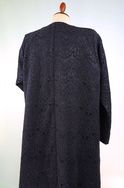 DANTELA Dark Purple Abaya Model 2026-A0075