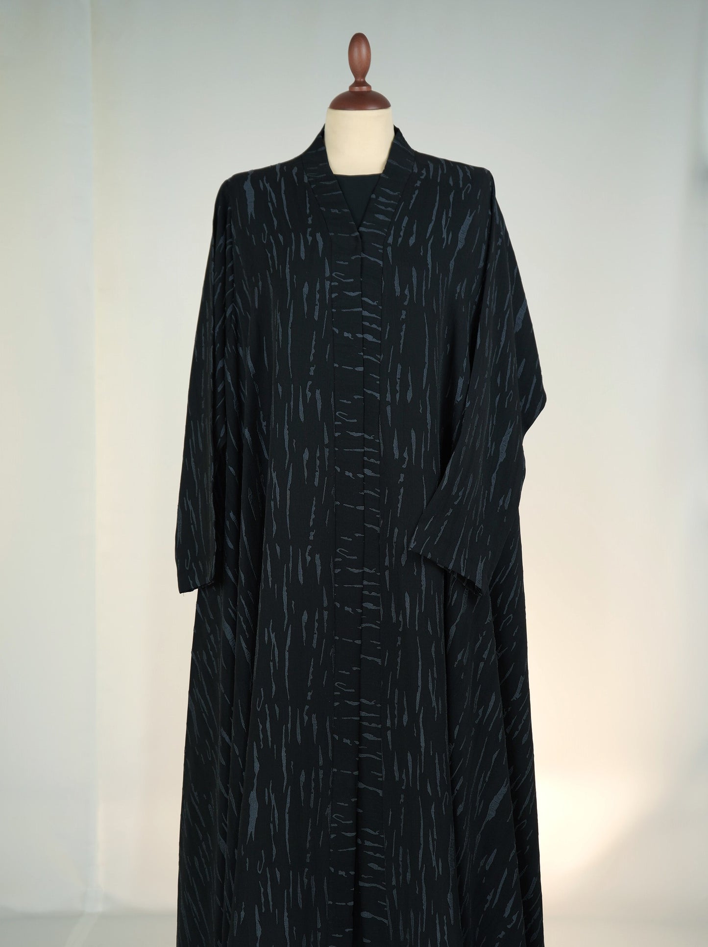 Triple Cloche patterned abaya 2026-A0091